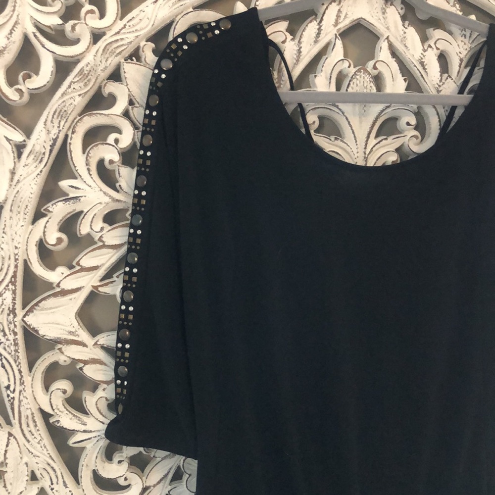BOGO. Reversible studded club blouse